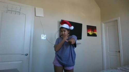 Heres some photos I took of me in my santa hat bc im swaggy like that :D