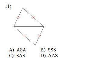 Determine which of the four postulates, if any, can be used to prove that the triangles are congrue
