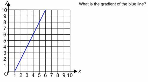 What is the gradient of the blue line.