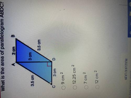 What is the are of parallelogram ABDC?