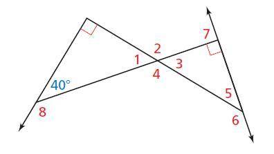 Find the measure of the numbered angle.
m∠8 =