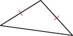 Classify the triangle by its sides and by measuring its angles.

The triangle can be classified by