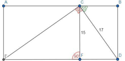 Name all similar triangles to triangle CDE.