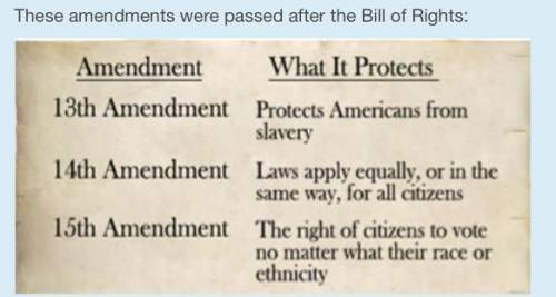 If someone can help me that would be great!

What were these amendments meant to do?
a. Stop effor