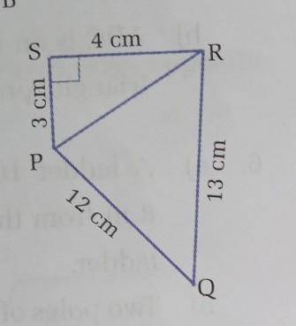 Rb) In the given figure, show that triangle PQR is a right angled triangle.