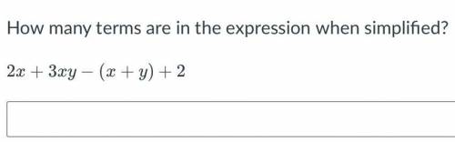 How many terms are in the expression when simplified?
