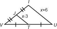 Solve for x.

Question 4 options:
A) 
12 
B) 
13
C) 
10 
D) 
11