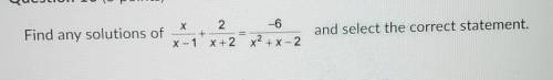 Help please, will give brainliest!

A. the equation has two true solutions B. the equation had one
