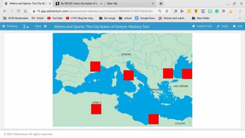By 500 BC, many city-states of Greece had colonized areas in the Mediterranean region. On the map,