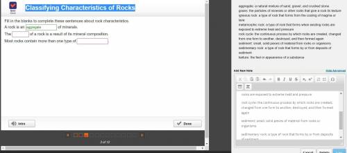 Classifying Characteristics of Rocks