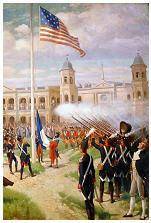 ANSWER ASAP!!

The painting shows the first raising of the US flag in New Orleans in 1804.
The pai