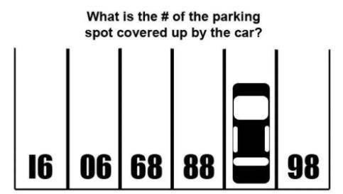 Only add an answer if you KNOW it's correct!

What is the number of the parking spot covered up by