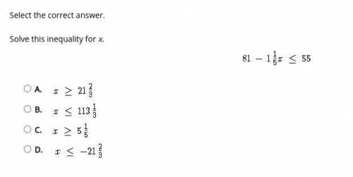 Solve this inequality for x.