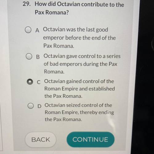 How did Octavian contribute to the
Pax Romana?