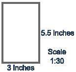 A scale drawing of a living room is shown below:

What is the area of the actual living room in sq