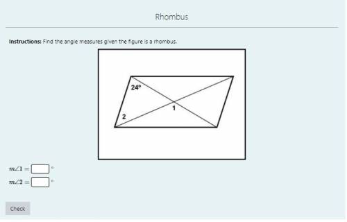Instructions: Find the angle measures given the figure is a rhombus.
Please Help! :)