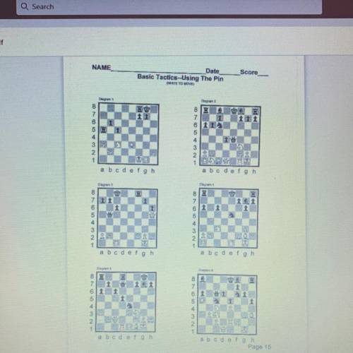 Could someone help me with this it’s due tomorrow for chess class and I don’t know exactly what to
