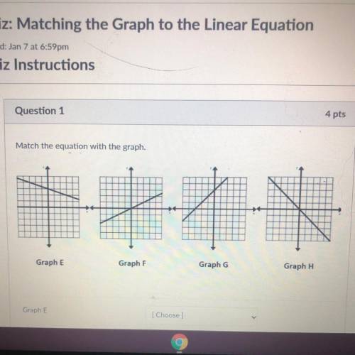 Match the equation with the graph.
→
Graph E
Graph F
Graph G
Graph H