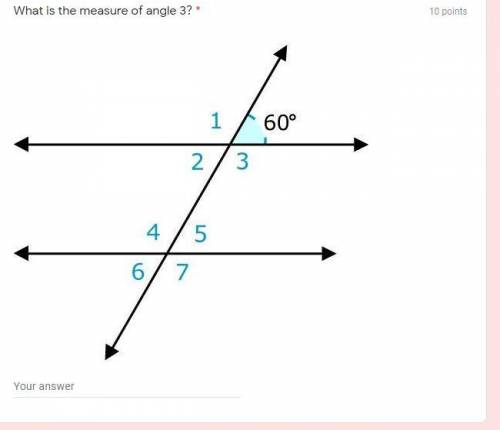 Measure of angle 3 need help