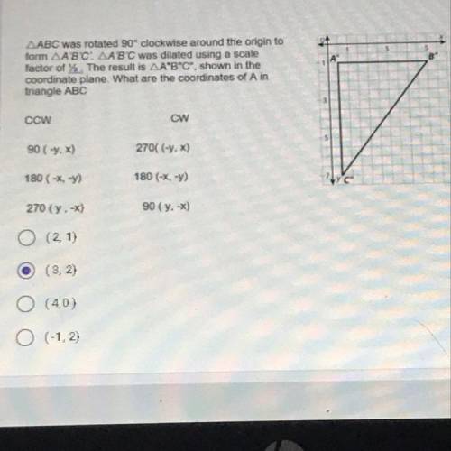 Is the answer (3,2) ? if it’s not please correct me.