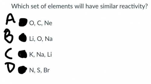 Which set of elements will have similar reactivity?