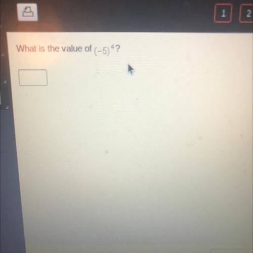 What is the value of (-5)^4