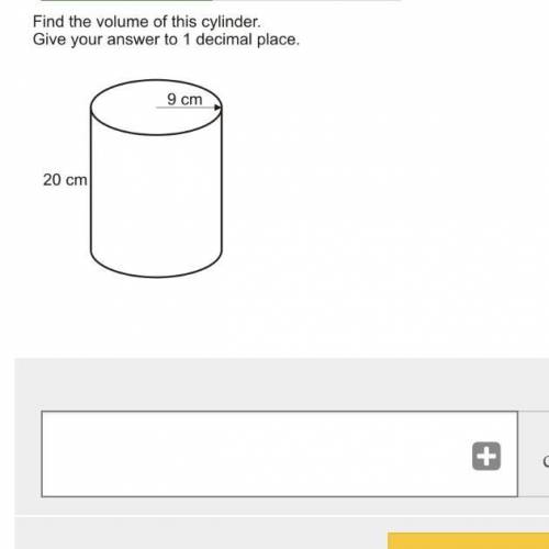 Find the volume of this cylinder. Give your answer to 1 decimal place.