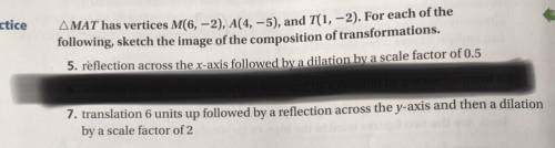 Similarity Transformations - (either or both questions)

I'm mostly confused on how to draw the co