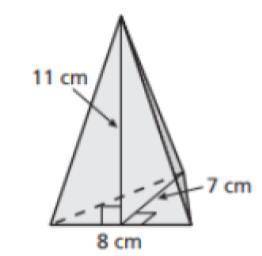 The surface area of the pyramid is
square inches.
fill in the blank