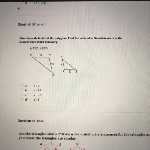 Please help me with question 3 thank you !!