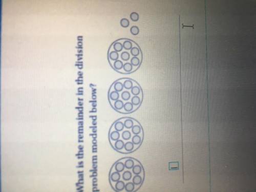 What is the remainder in the division problem modeled below?