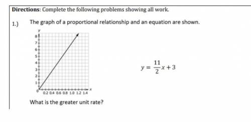 PLEASE HELP ASAP!!!

the graph of a proportional relationship and an equations are shown. what is