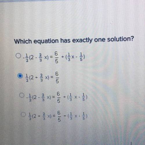 Which equation has exactly one solution?