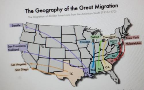 4. All of the following conclusions can be drawn from the map except?

a. During the Great Migrati