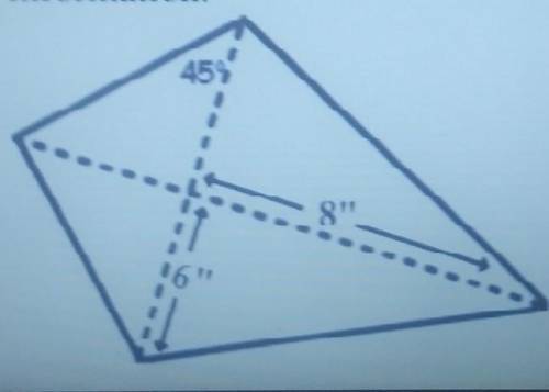Find the area of the kite with the given information.