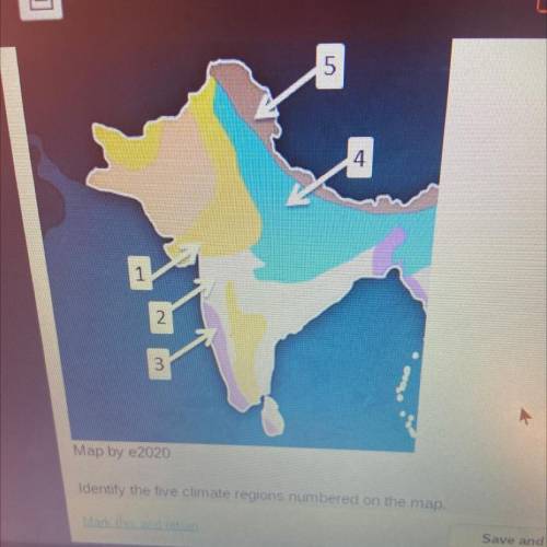Map by e2020
Identify the five climate regions numbered on the map.
Plzz help