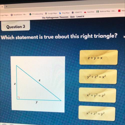 Which statement is true about this right angle?