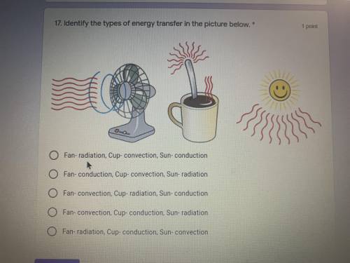 Identify the different types of energy below