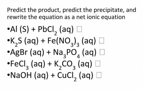 Rewrite the equations as a net ionic equation