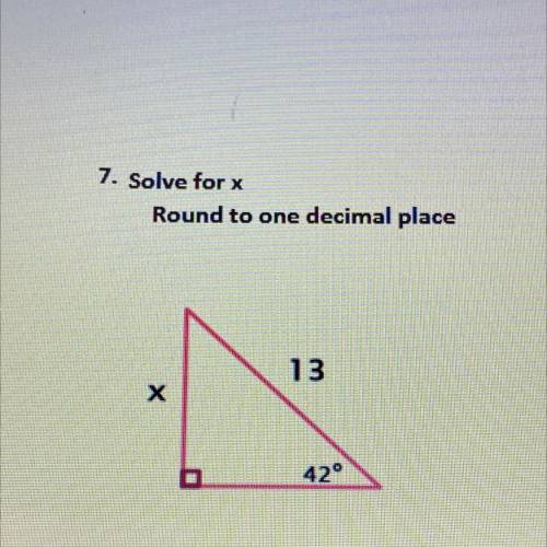 Solve for x round to one decimal place.
