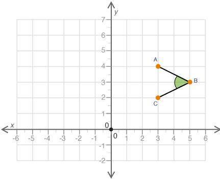 (05.06A)Angle ABC is formed by segments AB and BC on the coordinate grid below:

Which statement s