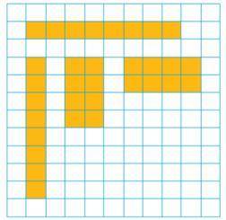 Complete the statement to explain how the lengths of the sides of the arrays shown on the grid are