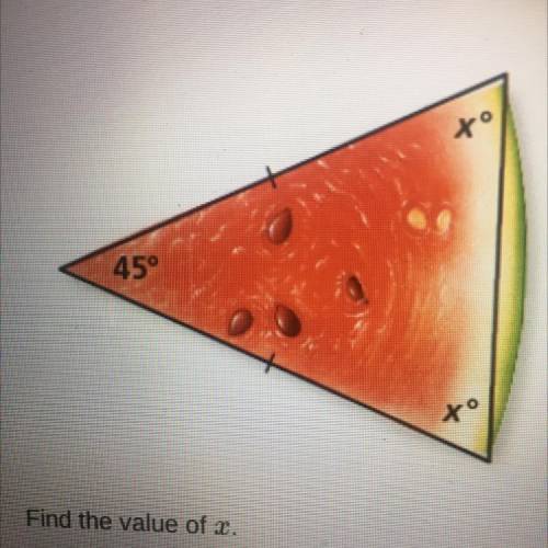Find the value of x 
45, x
please help
45 points