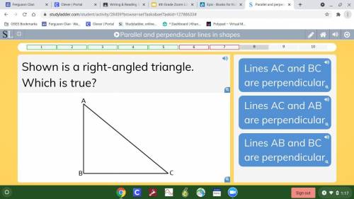 Shown is a right-angled triangle.
Which is true?
