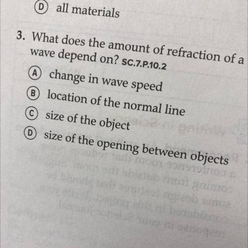 What does the amount of refraction of a wave depend on