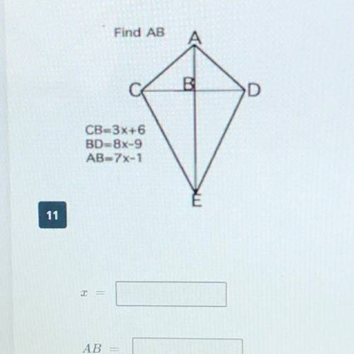 Please help solve for X and AB.