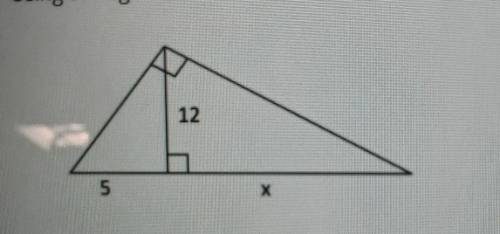 Using the figure below, find the value of x.