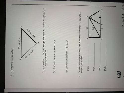 If triangle AMG is and Isosceles triangle with base AG, what is the value of X? Justify your answer