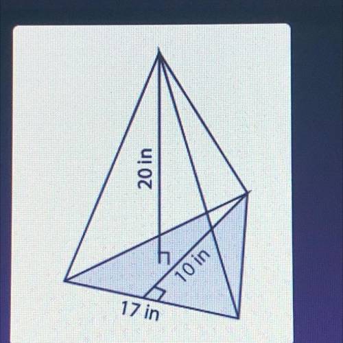 What is the volume of the following triangular pyramid?