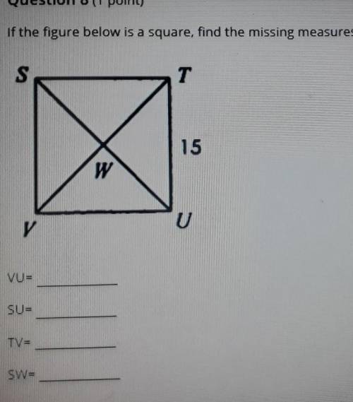 If the figure below is a square, find the missing measures. Round to the nearest tenth of needed.
